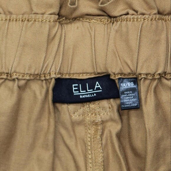 NWT Ella Rafaella Pants with Removable Tie Belt LRBMC006R2 1X Chipmunk Brown - Picture 5 of 6